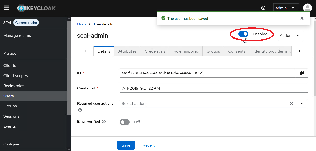 User enable tab